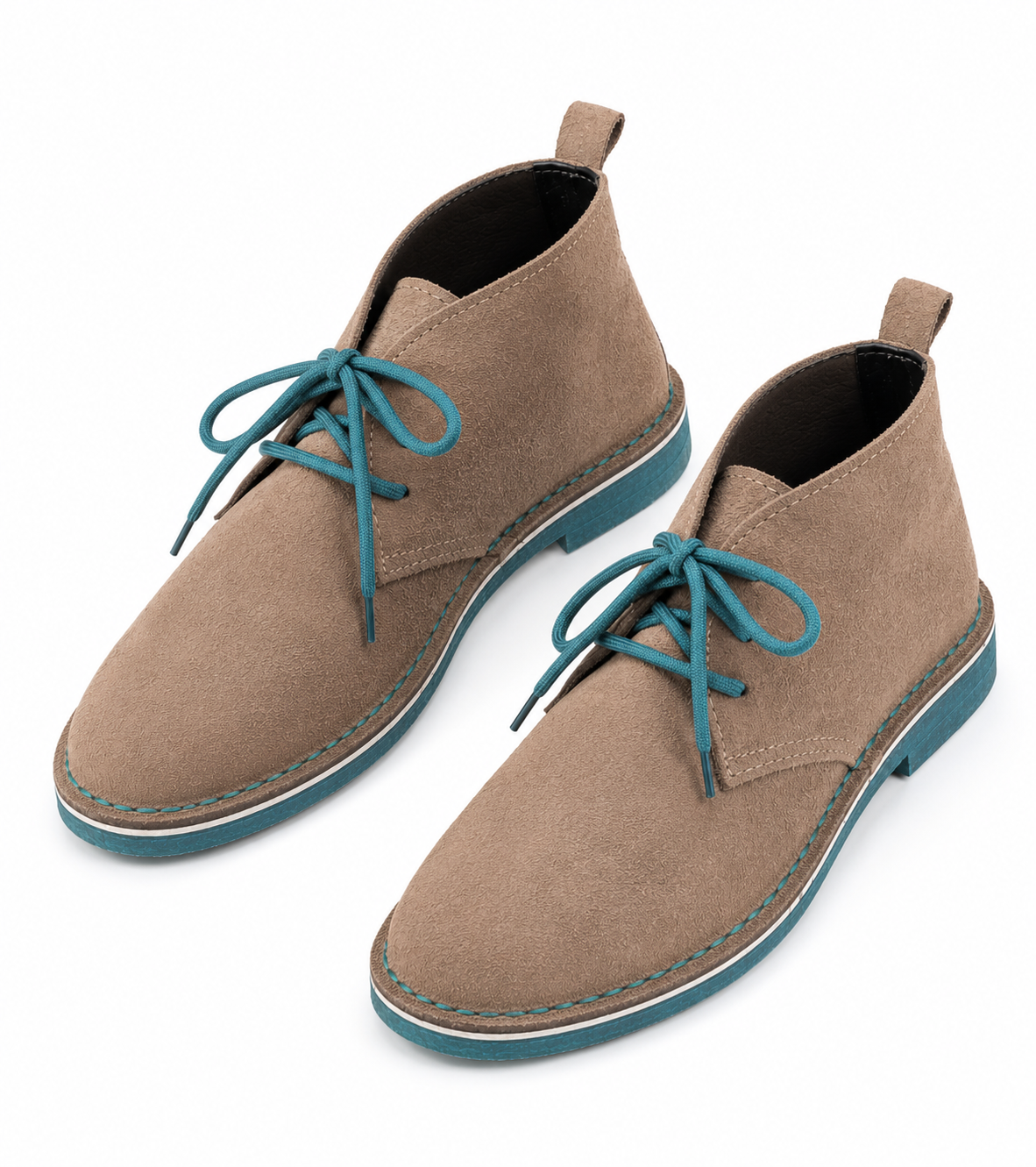 suede vellie with greensole and greenlaces