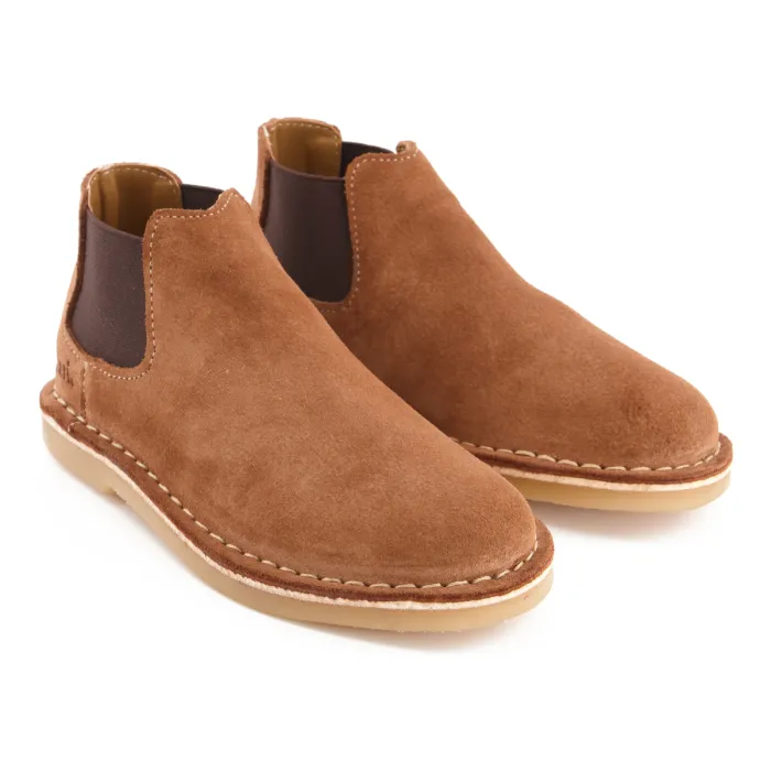 Tan suede vellies, handmade to order